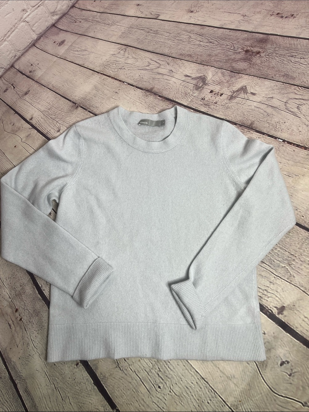 Vince Cashmere Crewneck Sweater in Light Blue